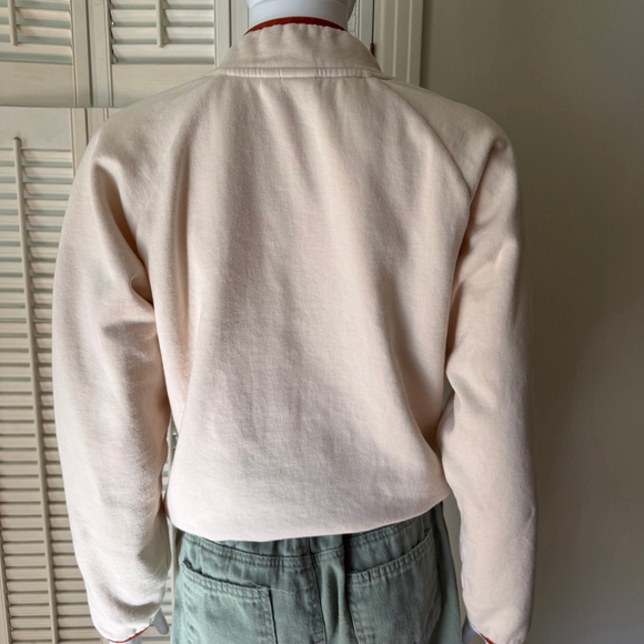 Vans Beige Rust Quarter Zip Fleece Sweatshirt S - Picture 3 of 5